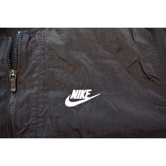 Nike Windbreaker Bomber Jacket Black Lightweight Athleticwear Mens Large - Picture 6 of 8
